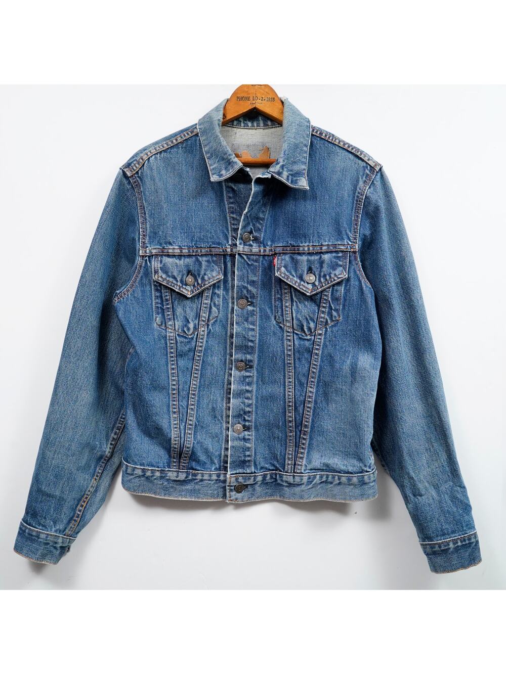 Vintage 60s Levi’s Big E 71205 Trucker Jacket 42 USA Type III Distressed